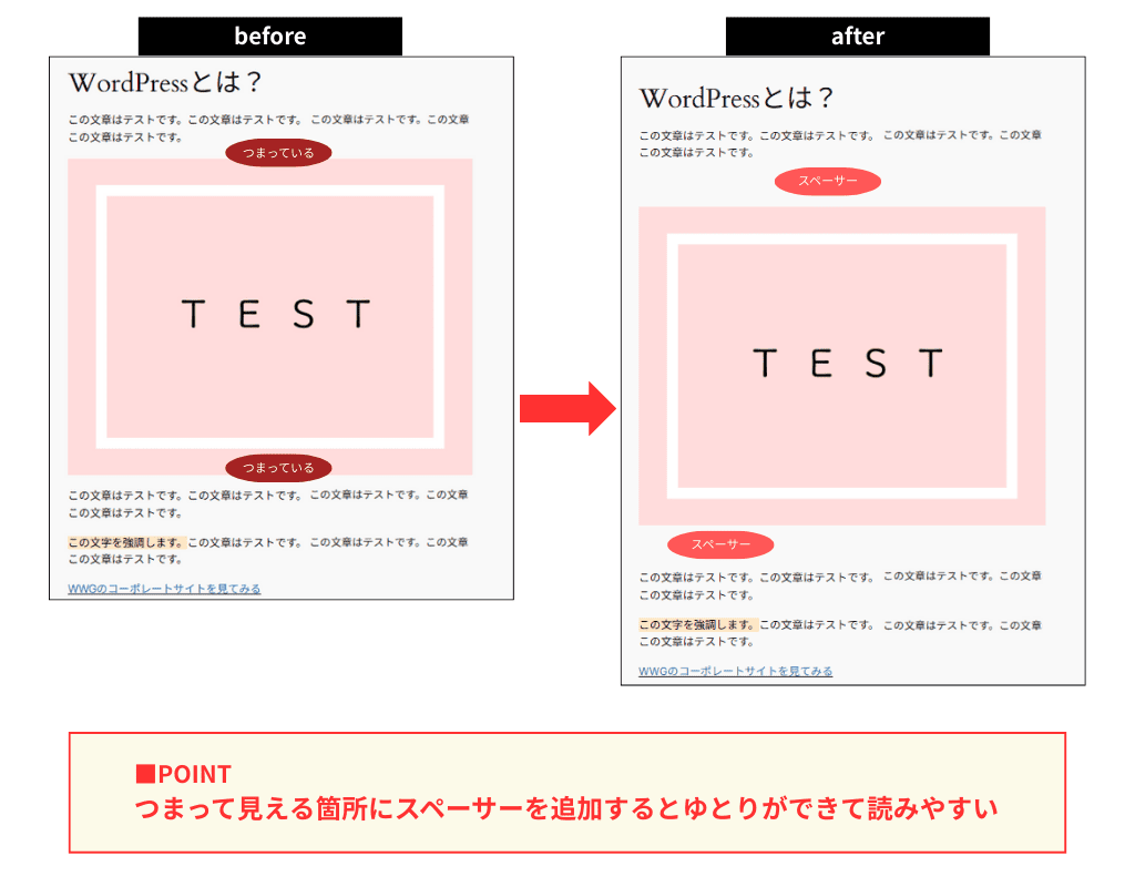 WordPress スペーサーを追加