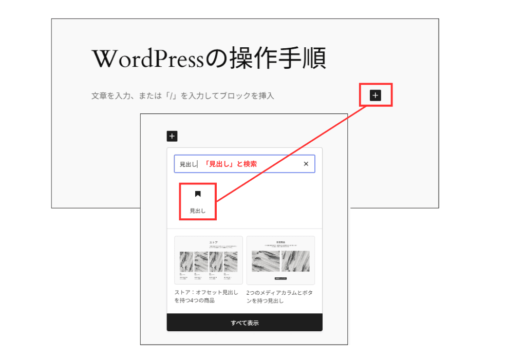 WordPress 見出し入力