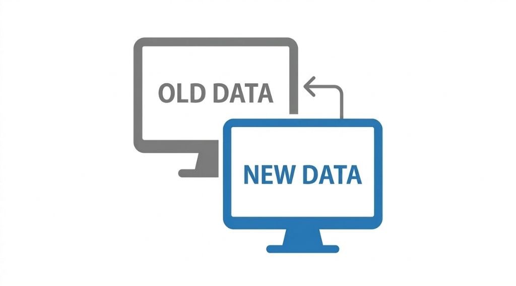 最新のデータが古いデータに意図せず戻ってしまう『先祖返り』現象のイメージ図